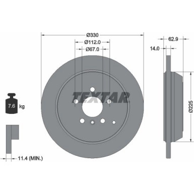 Bremsscheibe Db T. W164/W251 | 92150803