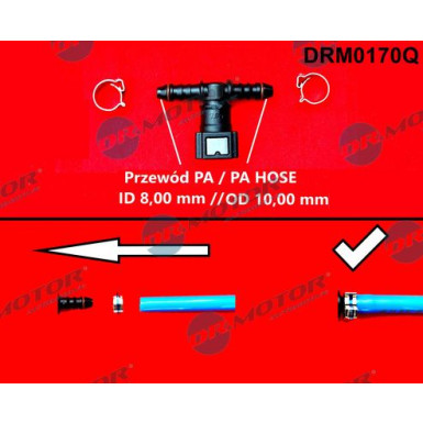DR.MOTOR Schlauchverbinder, Kraftstoffschlauch DRM0170Q