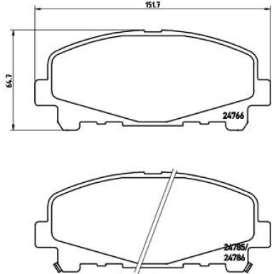 BREMBO Bremsklötze VA | HONDA Accord 08 | P 28 043