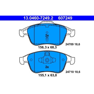 Bremsbelagsatz Renault P. Clio/Laguna/Megane/Scenic 07 | 13.0460-7249.2