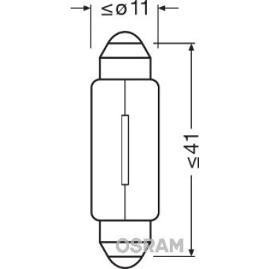 Glühbirne, Sicherungsleuchte | SOFITTE T10,5x43MM | 6413