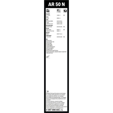 Scheibenwischer Aerotwin AR500U BOSCH | Aerotwin Retro | Daihatsu, Hyundai, Mazda, Subaru | 3397008935