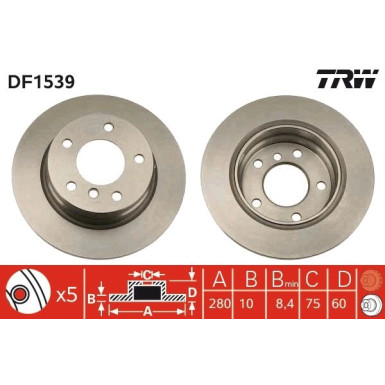 Bremsscheibe Bmw T. E36 90 | DF1539