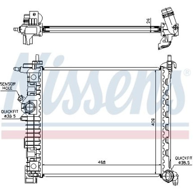 Wasserkühler PKW | OPEL MERIVA B 10- 1.3 CDTI | 630736