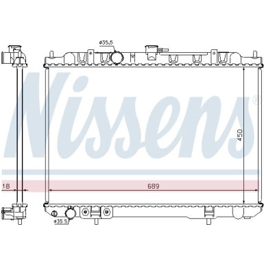 Wasserkühler PKW | NISSAN X-TRAIL 2.0 AUT. 01 | 68704