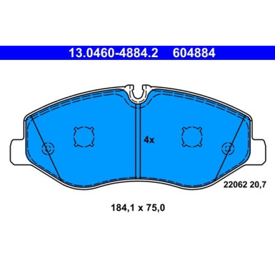 Bremsbelagsatz Db P. Vito 14 | 13.0460-4884.2