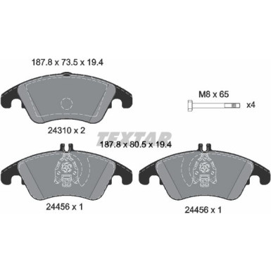 Bremsbelagsatz Db P. W204 280-350/W212/Cls | 2431001