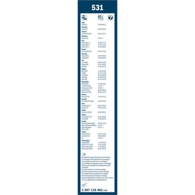 Scheibenwischer 530/450 Twin | TWIN-Standard | 3397118402