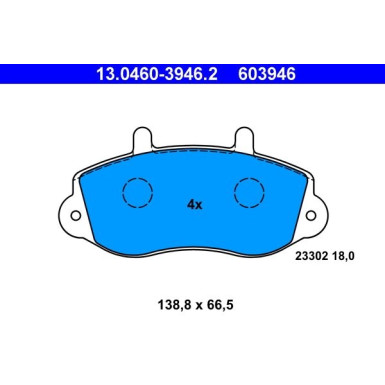 ATE Bremsbeläge | 13.0460-3946.2