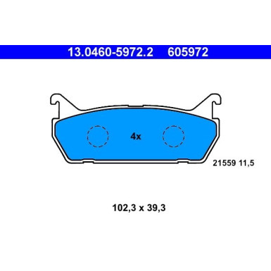 ATE Bremsbeläge | 13.0460-5972.2
