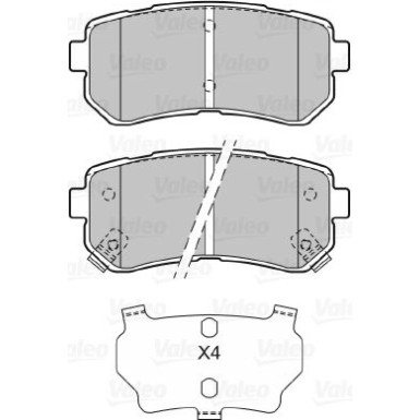 VALEO Bremsbeläge | 601135