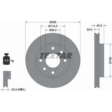 Bremsscheibe Mitsubishi P. Carisma/Galant/Space Star 92-06 | 92103903