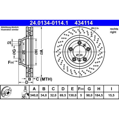 Bremsscheibe | 24.0134-0114.1