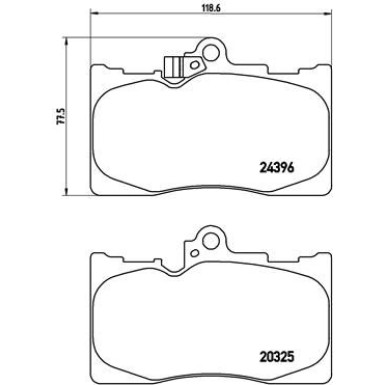 BREMBO Bremsklötze VA | LEXUS GS 05 | P 83 072