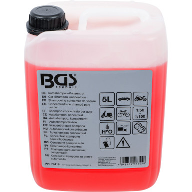 BGS Autoshampoo-Konzentrat | rot | 5 l | 74416