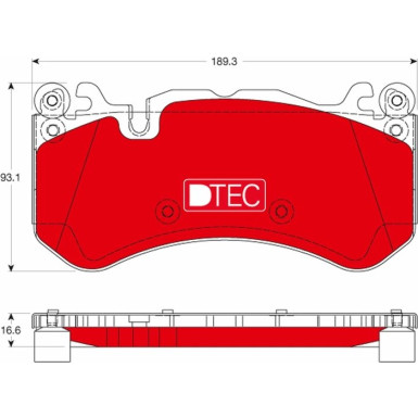 Bremsbelagsatz Db P. W204/W212/X218/R230/R231 06- Dtec Cotec | GDB1734DTE