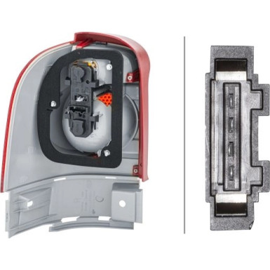 Heckleuchte A R M K-PLAT ROT/WEISS/CHR HELL PQ | VW SHARAN 10,03-5,10 | 2VA 964 957-021