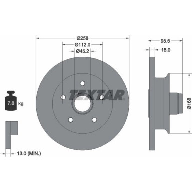 Bremsscheibe Vw P. T2 85-92 | 92053000