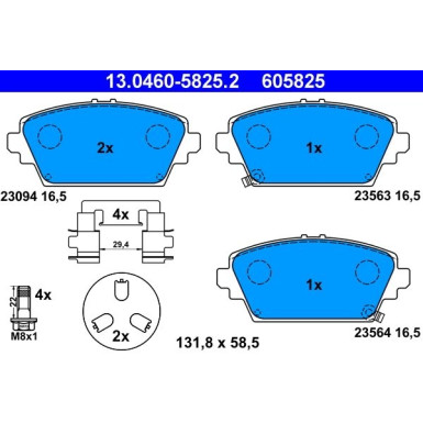 Bremsbelagsatz Nissan P. Almera/Primera 00 | 13.0460-5825.2