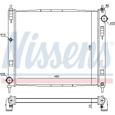 Wasserkühler PKW | NISSAN JUKE 1.5 DCI 10 | 68746