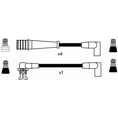 RC-RN646 NGK | Zündkabelsatz | Renault Safrane -96 | 7151