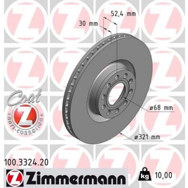 ZIMMERMANN Bremsscheibe | 100.3324.20