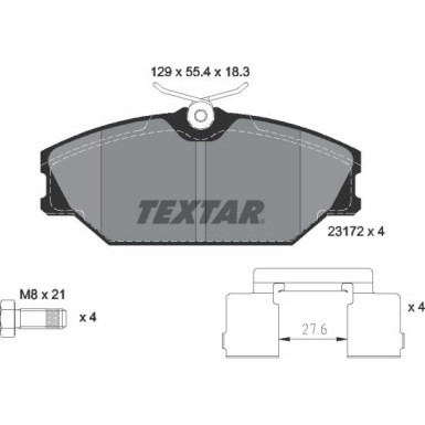 Bremsbelagsatz Renault P. Laguna 99-01/Megane/Scenic 97-03 | 2317203