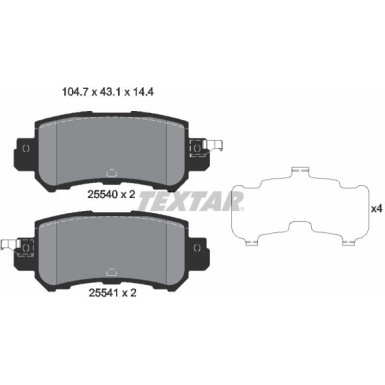 Bremsbelagsatz Mazda T. Cx-5 11 | 2554001