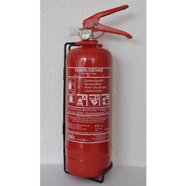 Feuerlöscher ABC, 2 kg, Pulver, Aluzyl | TÜV GS, CE, PED, MED | 93061