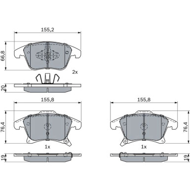 Bremsbelag | FORD Mondeo 5 12 | 0 986 424 445