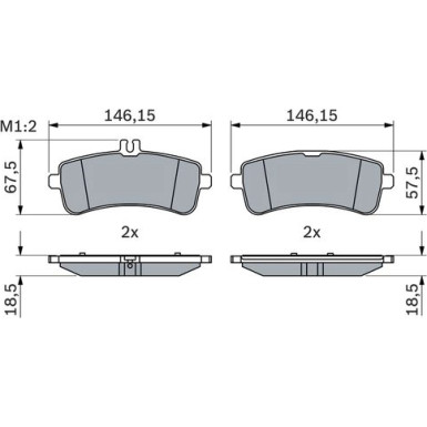 Bremsklötze | MERCEDES E, S-Klasse 13 | 0 986 494 764