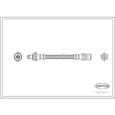 CORTECO Bremsschlauch | 19018915