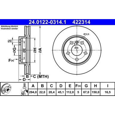 Bremsscheibe | 24.0122-0314.1