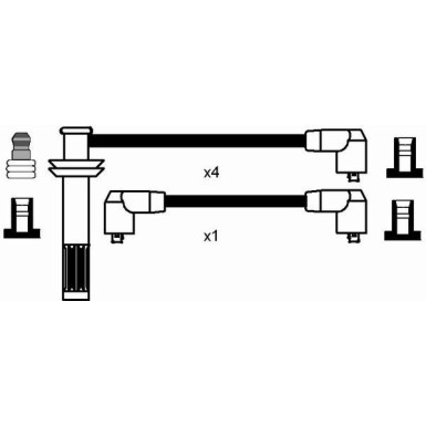 RC-FT603 NGK | Zündkabelsatz | FIAT Tipo 89-92 | 8202