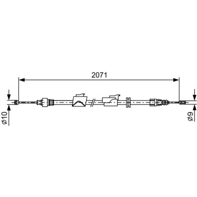 Handbremsseil re | FORD Galaxy, S-Max 07 | 1987482242