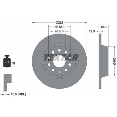 Bremsscheibe Vw T. Golf5/A3/Passat05-/Octavia 286 | 92140803