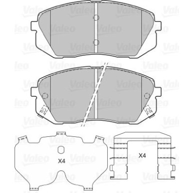 VALEO Bremsbeläge | 601322