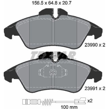 Bremsbelagsatz Db P. Sprinter 208-314 95-/Vito/Lt 96 | 2399002