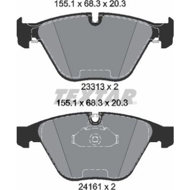 Bremsbelagsatz Bmw P. E90 325-335 07 | 2331303