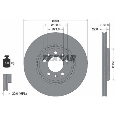 Bremsscheibe Citroen T. Jumper 1.6-2.0 Bluehdi 16 | 92287103