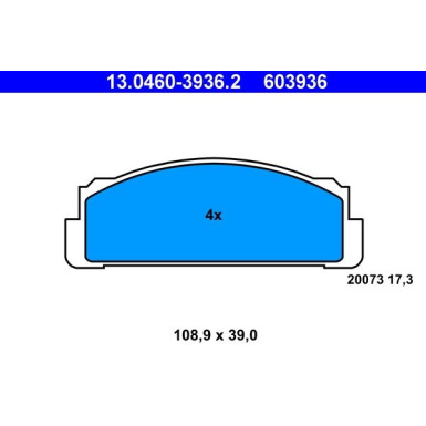 ATE Bremsbeläge | 13.0460-3936.2