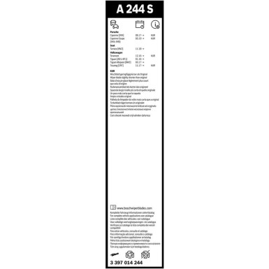 BOSCH | Scheibenwischer Aerotwin A244S | VW Tiguan 05/2016 | 3397014244