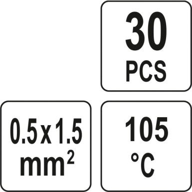 Wärmeschrumpfbares Zinn, 0,5û1,5 mm2, 30 Stück | YT-81441