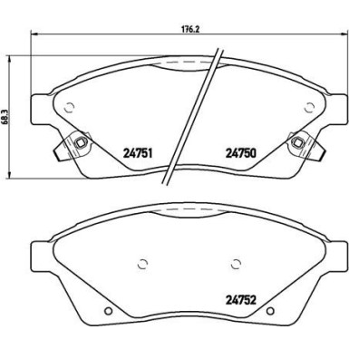 BREMBO Bremsklötze VA | CADILLAC SRX 09 | P 09 010