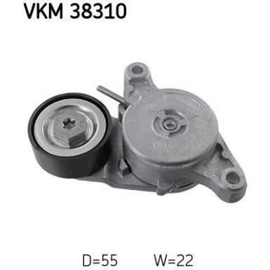 Multi-V-Spannrolle | MINI,TOYOTA Auris 08 | VKM 38310