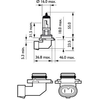 HB4 12V 51W P22d X-tremeVision Pro150 1St. Blister Philips | 1-STK Blisterpackung | 9006XVPB1