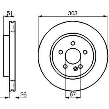 Bremsscheibe VA | MERCEDES W163 98 | 0 986 478 468