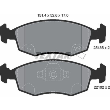 Bremsbelagsatz Fiat P. 500 1.4/Elektrisch 12 | 2543501