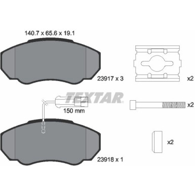 Bremsbelagsatz Fiat P. Ducato 1.9-2.8 Jtd 94-06 | 2391701