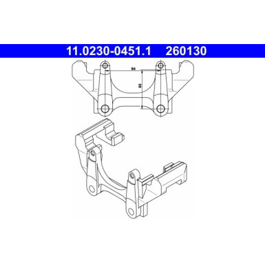 Halter, Bremssattel | 11.0230-0451.1